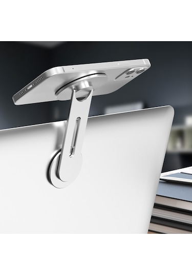 Zf011 Tesla Magsafe Manyetik Gizli Telefon Tutucu, Sıradan Versiyon Gümüş