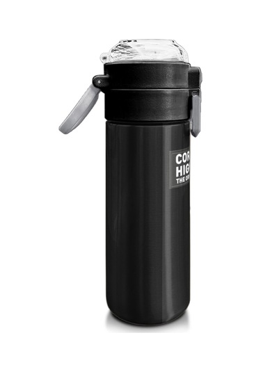 Coral High Erkek Çocuk 500 Ml Okul Ve Günlük Paslanmaz Çelik Termos - Siyah Yeşil Çizgili Desenli - Sızdırmaz Çok Renkli