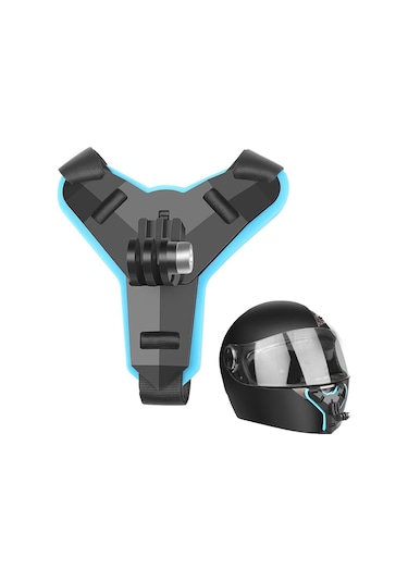 Kask Kamera Çene Tutucu Tüm Kameralar İle Uyumlu Gplus Gp523 Mavi