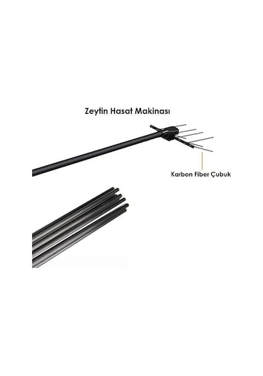 Zeytin Hasat Makinası Karbon Fiber Çubuk - 5.0 Mm Düz 5 Adet