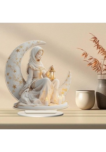 Lijinxu 2d Ay Peri Heykeli Koleksiyonları Yatak Odası Dolabı 18cmx20cm