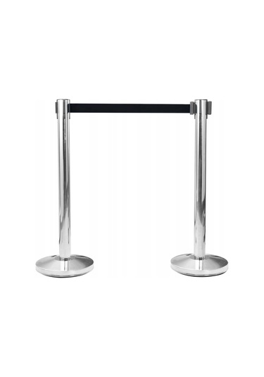 Takım Siyah Şeritli Paslanmaz Şerit Bariyer Yönlendirme Bariyeri 3 M