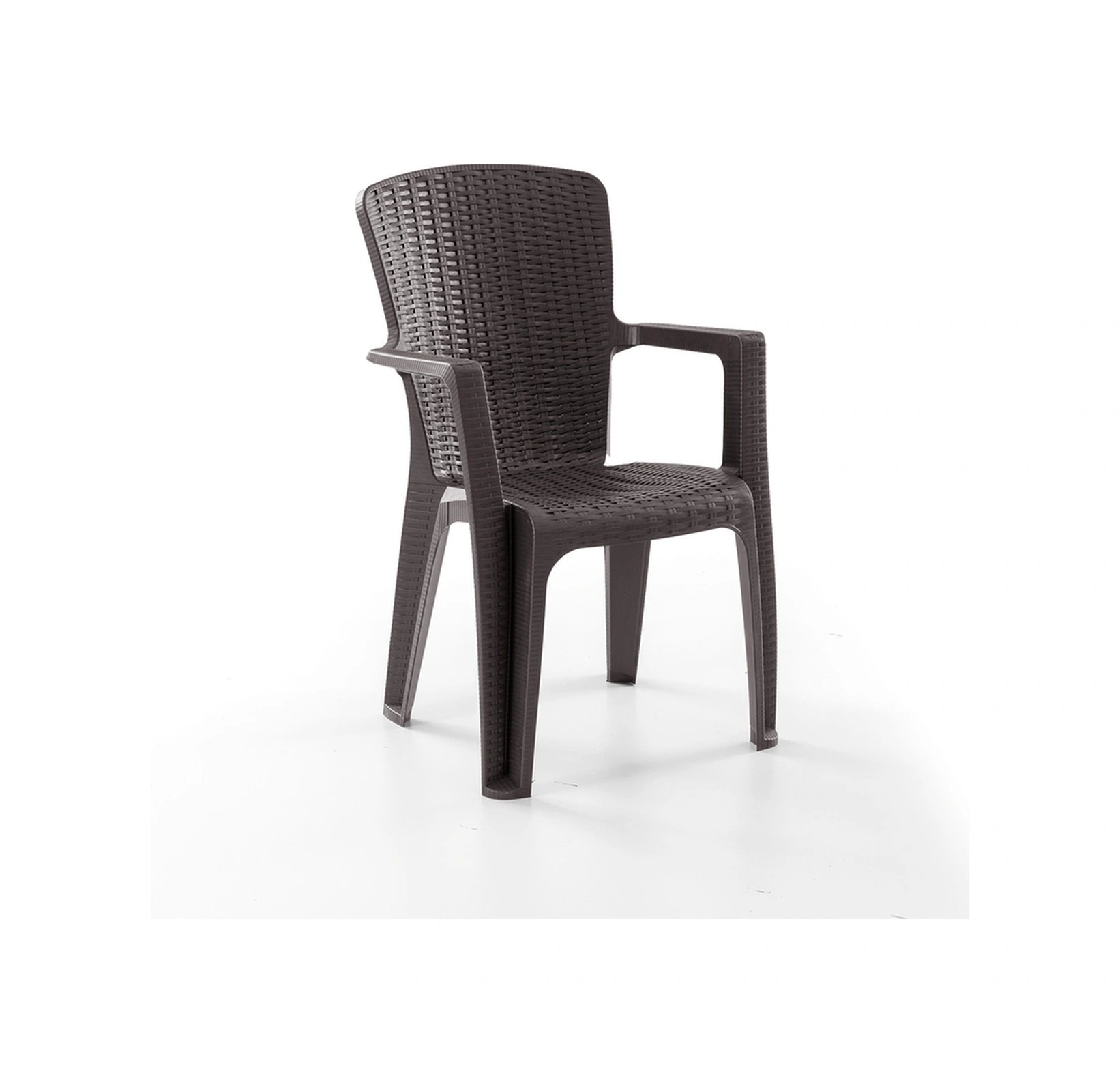 Side 2'li Rattan Sandalye Kahve Kahve