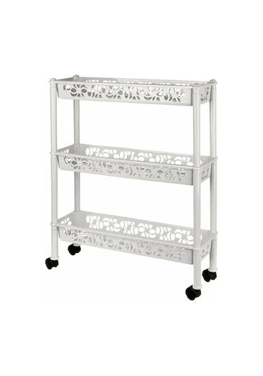 Keeplex Plastik Yer Raylı Raf Tekerlekli 142141448 Beyaz