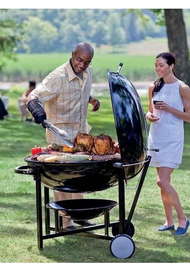 Weber Ranch Kettle 94 Cm Kömürlü Barbekü Ø 94 Cm Gazsız Dev Kapasite-180 Siyah