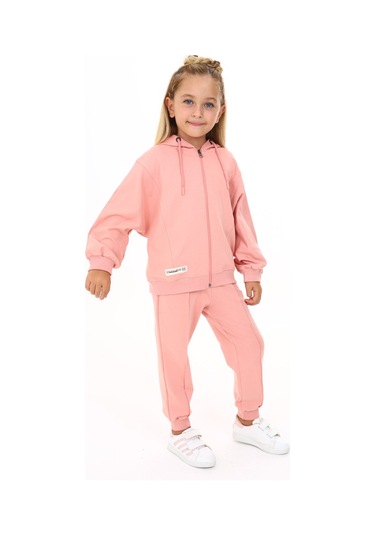 Toontoy Kız Çocuk Eşofman Takım Koyu Pudra