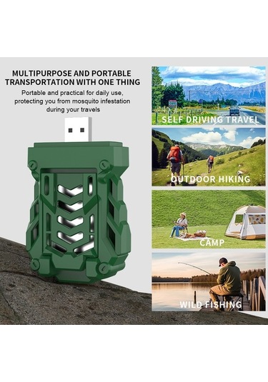 Ebitda Usb Prizli Taşınabilir Sivrisinek Kovucu Isıtmalı Sivrisinek Katili, Beyaz, Kamp Yürüyüş İçin 4 Tablet Beyaz