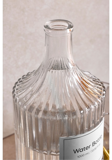 Perotti Viking 1000 Ml Cam Şişe Ve Yağlık Kapaklı Çift Kapaklı Şeffaf