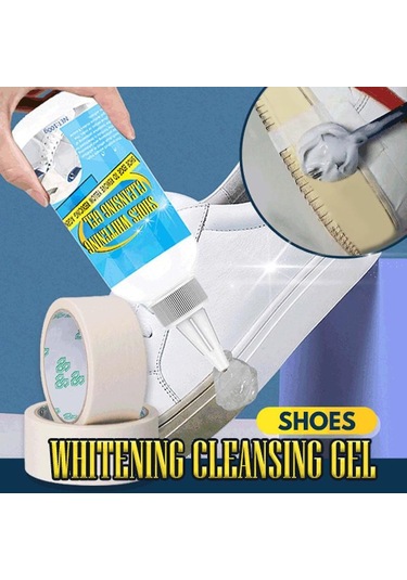 Küçük Beyaz Ayakkabı Eseri Beyaz Ayakkabı Temizleyici Beyazlatıcı Madde Dekontaminasyon Parlatıcı Sarı Kenar Ayakkabı Cilası