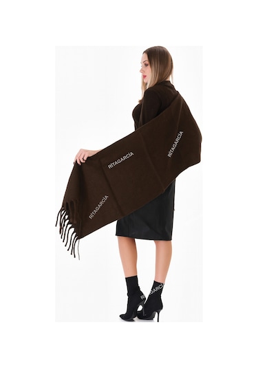 Ritagarcia Premium Soft Buklet Atkı Kahverengi