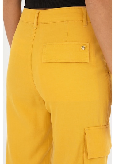 U.S. Polo Assn. Kadın Safran Kanvas Toothpick Fit Pantolon 50282581-VR043