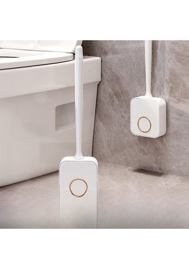 Yifomall Bathroom Silikon Tuvalet Fırçası Seti - Duvar Takımı, Boşlukları Kaldırır, Uzun Ömürlü, Ev Ve Ticari Kullanım Krem Renk, 2 Adet Diğer