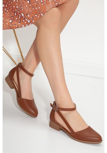 Rayna Kısa Topuk Cilt Ayakkabı Taba