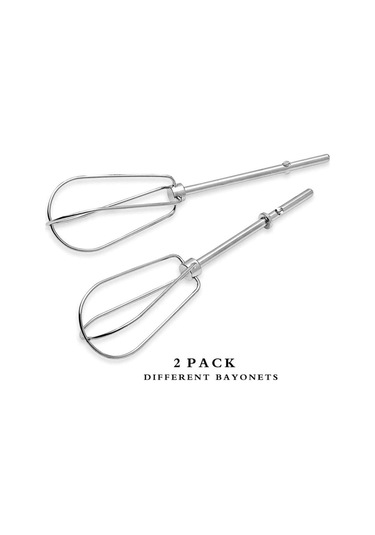 Skycity Kitchenaid Khm Serisi El Mikseri Aksesuarı - W10490648 Paslanmaz Çelik Çırpma Ucu 2 Adet - Yumurta, Krema Ve Hamur Çırpımı İçin Gümüş