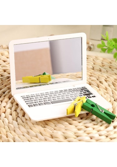 Suntek Makyaj Aynası Mini Ayna Katlanır Dizüstü Çanta Beyaz