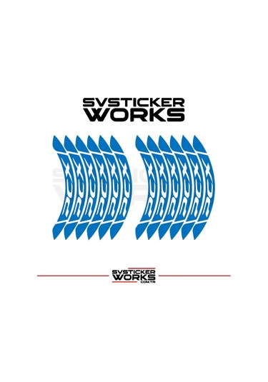 Honda Pcx Jant Şeridi Geniş Sticker Dıştan İçe Kaliteli Yüksek Yapışkanlı Sticker Mavi