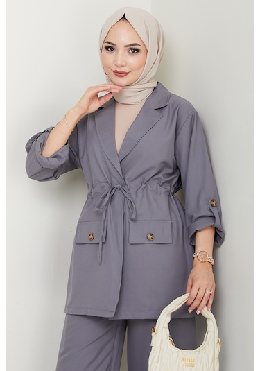 Harpe Ceket Pantolon İkili Takım 1567 - Gri Gri