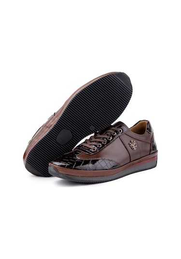 Blink Hakiki Deri Erkek Günlük Ayakkabı, İçi Kürklü Ayakkabı, Kışlık Kürklü Ayakkabı Kahverengi