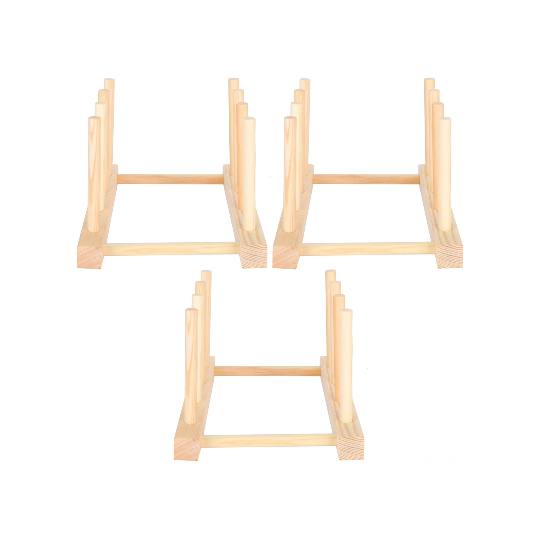 Wezone Ahşap Katlanabilir Tabak, Kitap Ve Gereç Depolama Rafı - Ev Dekorasyonu Ve Organizasyon Aleti 3 Adet Diğer