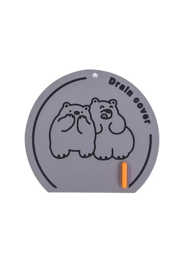 Gri Renk 2 Adet Kötü Koku Önleyici Silikon Mat Banyo Mutfak Lavabo Balkon Gider Tıpası Tıkacı Kapağı