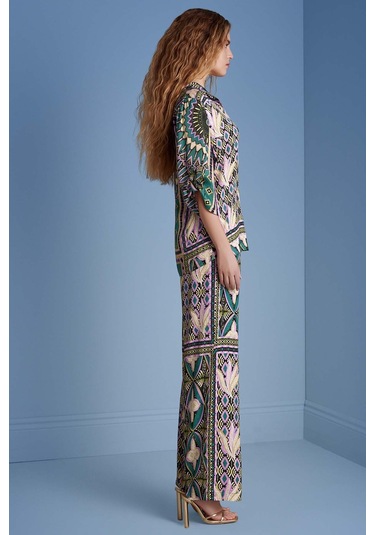 Gömlek Yaka Çok Renkli Desenli Gömlek Çok Renkli