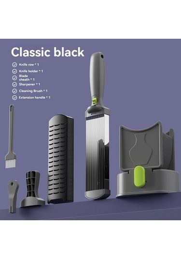 Reedark Ev Ve Kamp İçin Taze Et Kesici - Dilim, Ipi, Çubuk, Kıyma Çok Fonksiyonlu, Kolay Temizlenir, Donmaya Gerek Yok Siyah Siyah