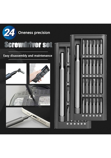 Profesyonel Taşınabilir Hassas Manyetik Tornavida Seti 24 Parça