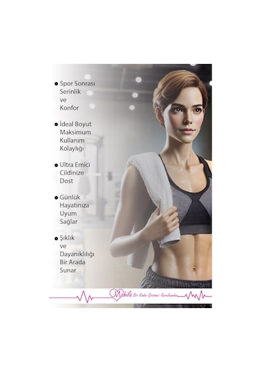 30x85cm Sporcu Havlusu Pamuklu, Anti Bakteriyel, Ter Emici Fitness Plates Boks Tenis Spor Havlusu Siyah