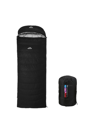 600g Kuş Tüyü Uyku Tulumu Beyaz Kaz Tüyü Siyah Siyah