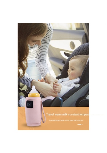 Usb Süt Su Isıtıcı Seyahat Arabası Yalıtımlı Çanta Bebek Emzirme Şişe Isıtıcı Açık Kış İçin Güvenli - Yeşil
