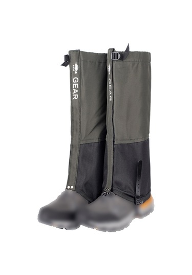 Geeksen Erkek Kadın Outdoor Mont Dağcılık Kayak Dağlık Su Geçirmez Polarlu Asker Yeşili L Beden Bacak Koruyucu Haki