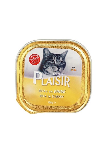Plaisir Hindili Pate Konserve Yetişkin Kedi Maması 6 x 100 G
