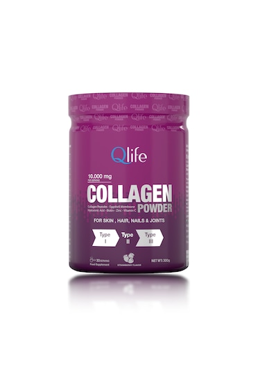 Collagen Powder Hidrolize - Toz Kolajen Çilek Aromalı 250 Gr