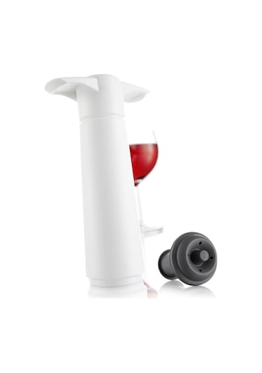 Vacu Vin Şarap Vakum Seti - 1 Pompa 1 Tıpa / Beyaz Çok Renkli