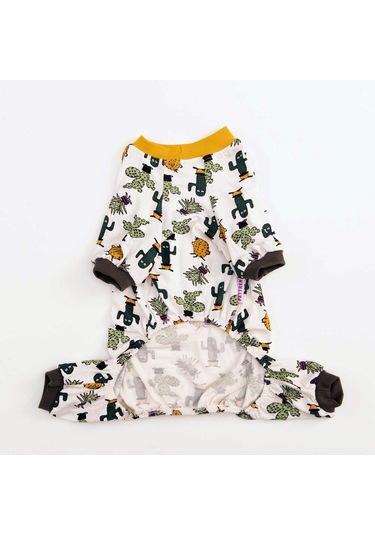 Pettrend Kaktüs Desenli Kedi Köpek Kıyafeti Penye Tulum