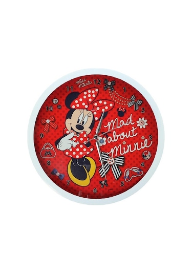 Ykc Minnie Mickey Mouse Çocuk Odası Duvar Saati-Lisanslı Çok Renkli