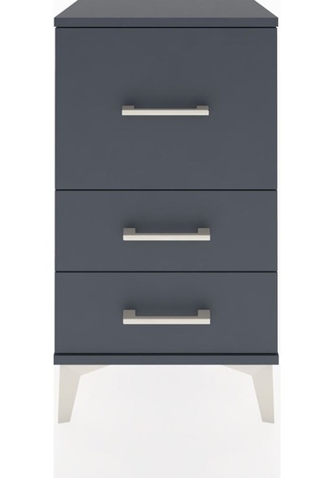 Arges Komodin 3 Çekmeceli 44x30x80 Antrasit-antrasit Antrasit