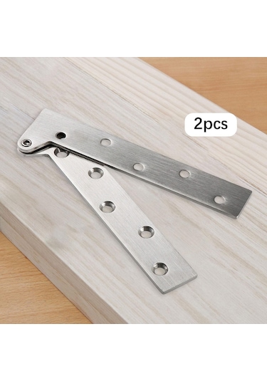 Homyl 2pcs Paslanmaz Çelik Görünmez Katlanır Raf Menteşeleri L