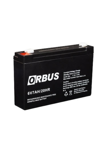 Orbus 6 V 7 Ah Kuru Bakımsız Akü