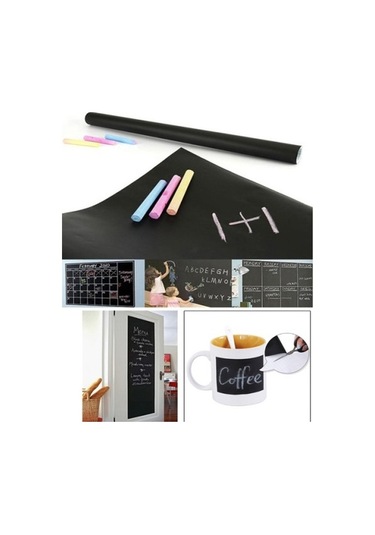 Büro Ev Ofis Çalışması İçin Sabitlenir Yazılır Kara Tahta Stil Duvar Stickerı Diğer