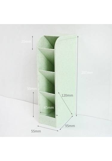 Geeroyoo Yeşil Plastik Çok Bölmeli Üniversite Öğrenci Masaüstü Kalem Organizasyonu Tutucu - Modern Minimalist Stili