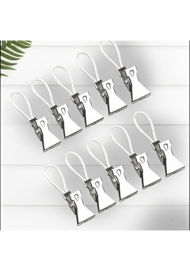 Hfambition 10'lu Universal Silikon Ve Çelik Askı Takımı: Havlu, Perde, Giysi Tutucu - Ev, Araba, Bahçe Kullanıma Uygun Beyaz
