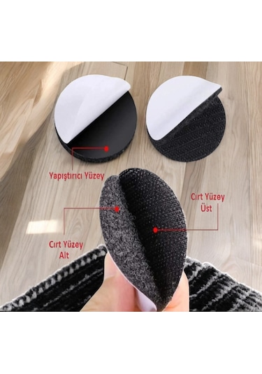 Halı Kilim Kaydırmaz Cırt 10 Adet Kendinden Yapışkanlı Sabitleyic