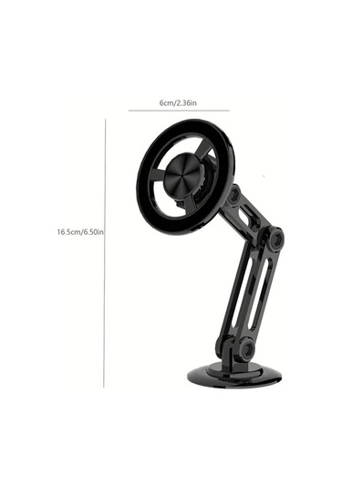Cordial Alaşımlı Manyetik Araç Tutucu - Siyah, Uzatılabilir & Dönebilir Navigasyon Telefon Askısı