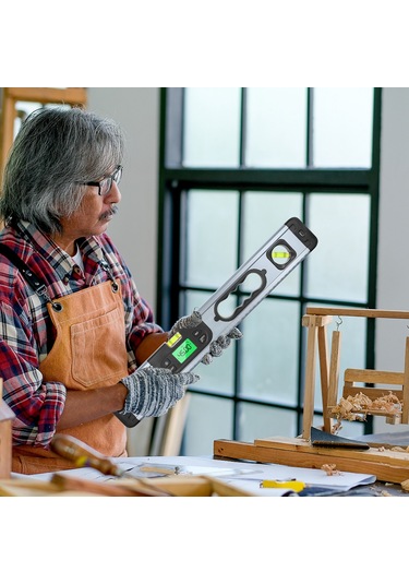 Moveevo Alüminyum Profesyonel Dijital Seviye: 4x90 Aralık, 0.01 Hassasiyet, Veri Kilidi Ve Açısal Dönüşüm Özellikleriyle Ölçüm Aracı