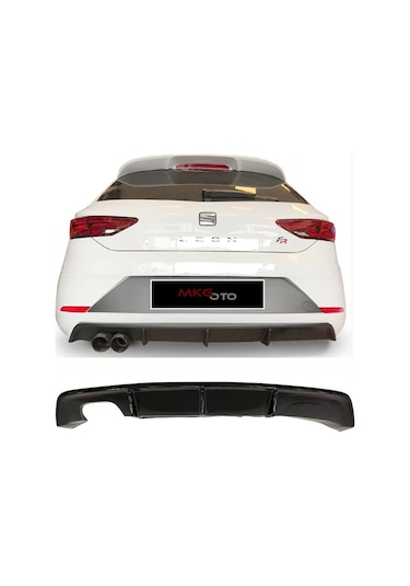Seat Leon Mk3.5 Custom Difüzör PBlack 2017 2018 2019 2020