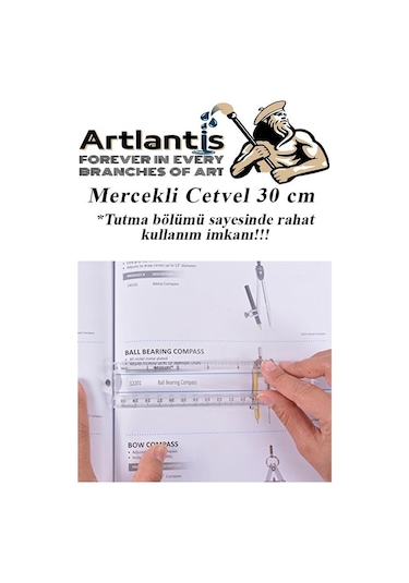Cetvel Mercekli Plastik Şeffaf 1 Adet Okul Sınıf Öğrenci Büyüteçli Tutumu Kolay Cetvel 30 CM Şeffaf