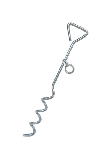 Nunbell Köpekler  İçin Bahçe Bağlama Kazığı Galvanize 40 Cm