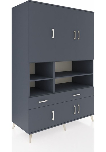 Kronos Dolap 8 Raflı 2 Çekmeceli 6 Kapaklı 132x59x195 Antrasit-antrasit/antrasit Antrasıt/antrasıt Kronos Dolap 8 Raflı 2 Çekmeceli 6 Kapaklı 132x59x195 Antrasit-antrasit/antrasit Antrasıt/antrasıt