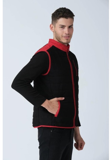 Alexandergardı Renk Detaylı Yelek E25-605yelek Kırmızı